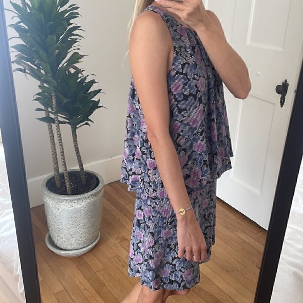 𝅺💜 Joie 100% Silk Everla Floral Caviar dress - XS/0 - Picture 7 of 8